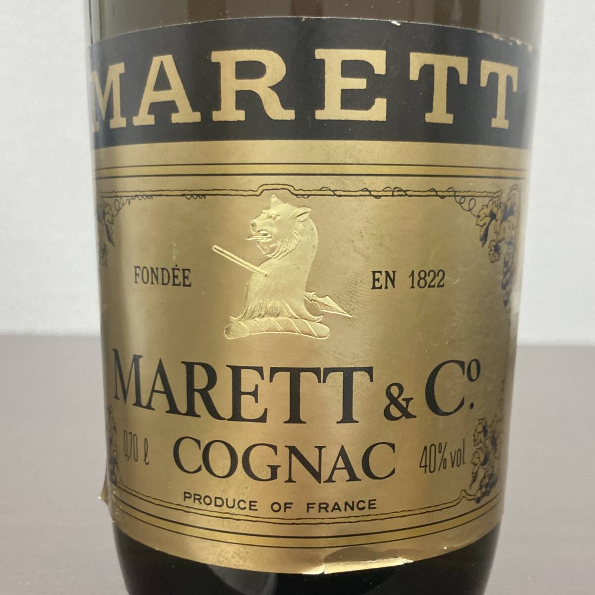 【未開栓】 MARETT&Co COGNAC FONDEE EN 1822 700ml 40% マレット コニャック お酒 洋酒_画像2