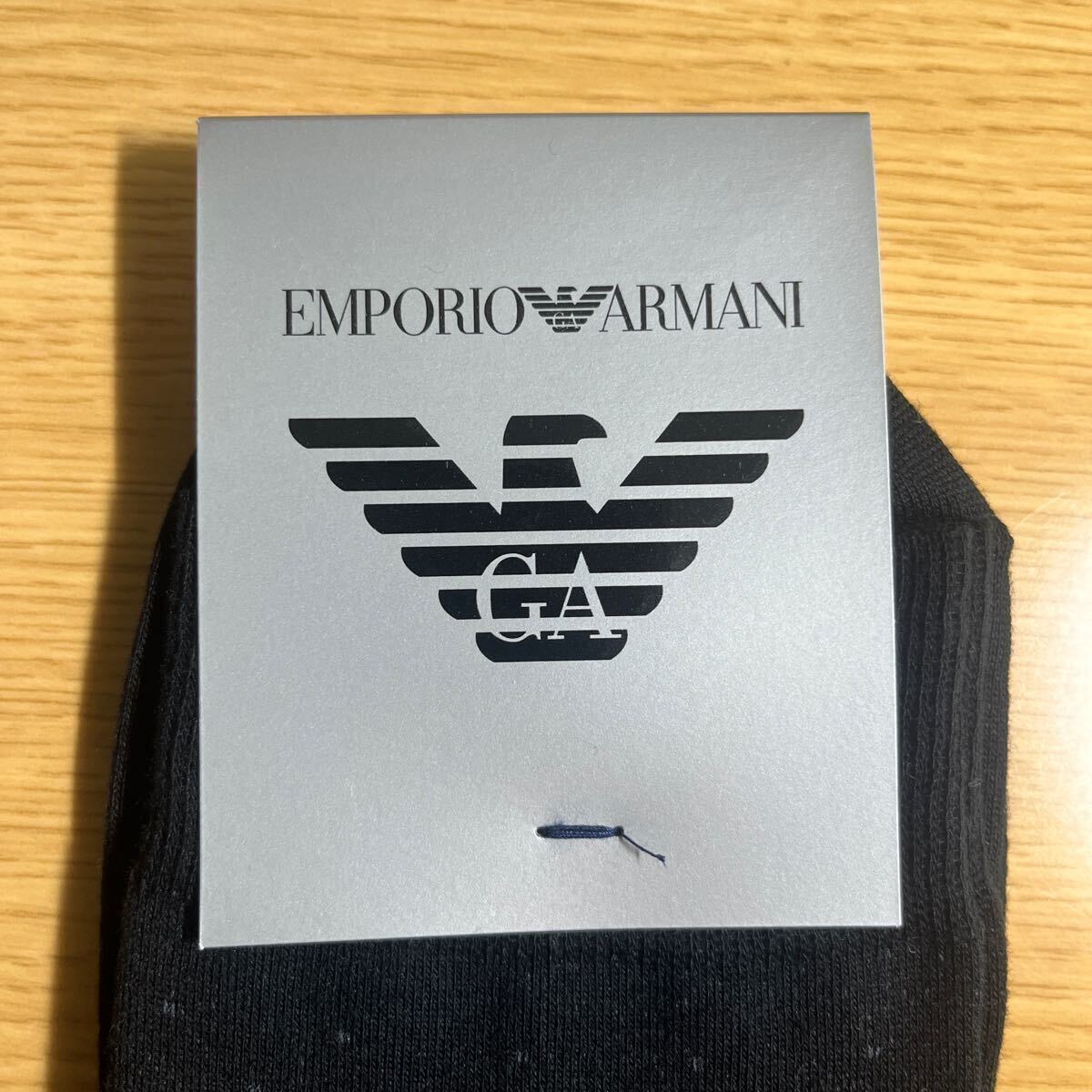 正規品 新品★エンポリオ アルマーニ EMPORIO ARMANI ●メンズソックス カジュアル靴下●ブラック●ジョルジオ アルマーニ ジャパン（株）