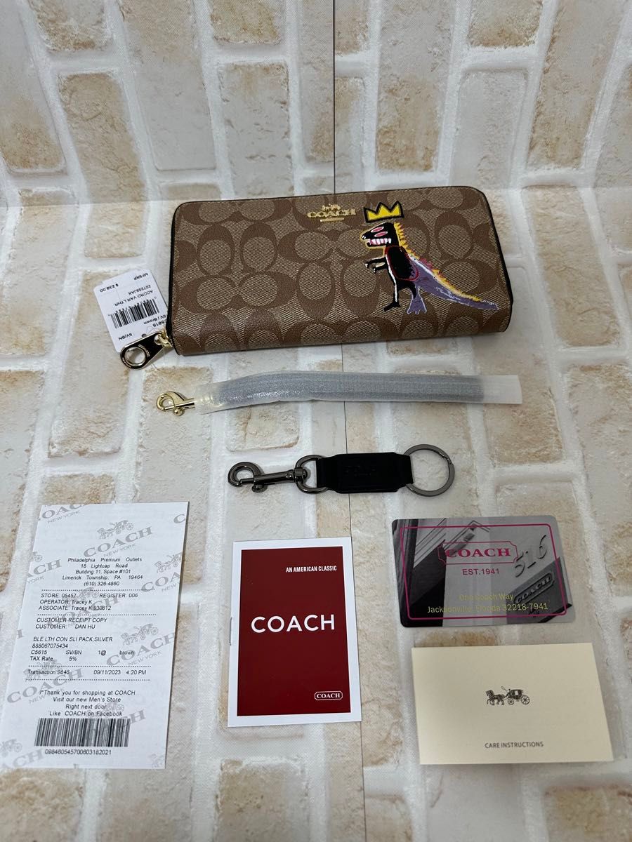 【残りわずか】COACH 長財布 バスキア ギフトセット