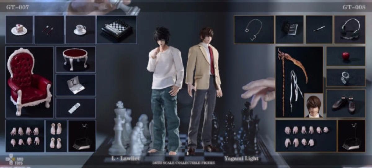 GAMETOYS GT-007 008 デスノート夜神月 Lエル2体セット特典付 GAMETOYS GT-007 008 デスノート夜神月 Lエル2体セット特典付
