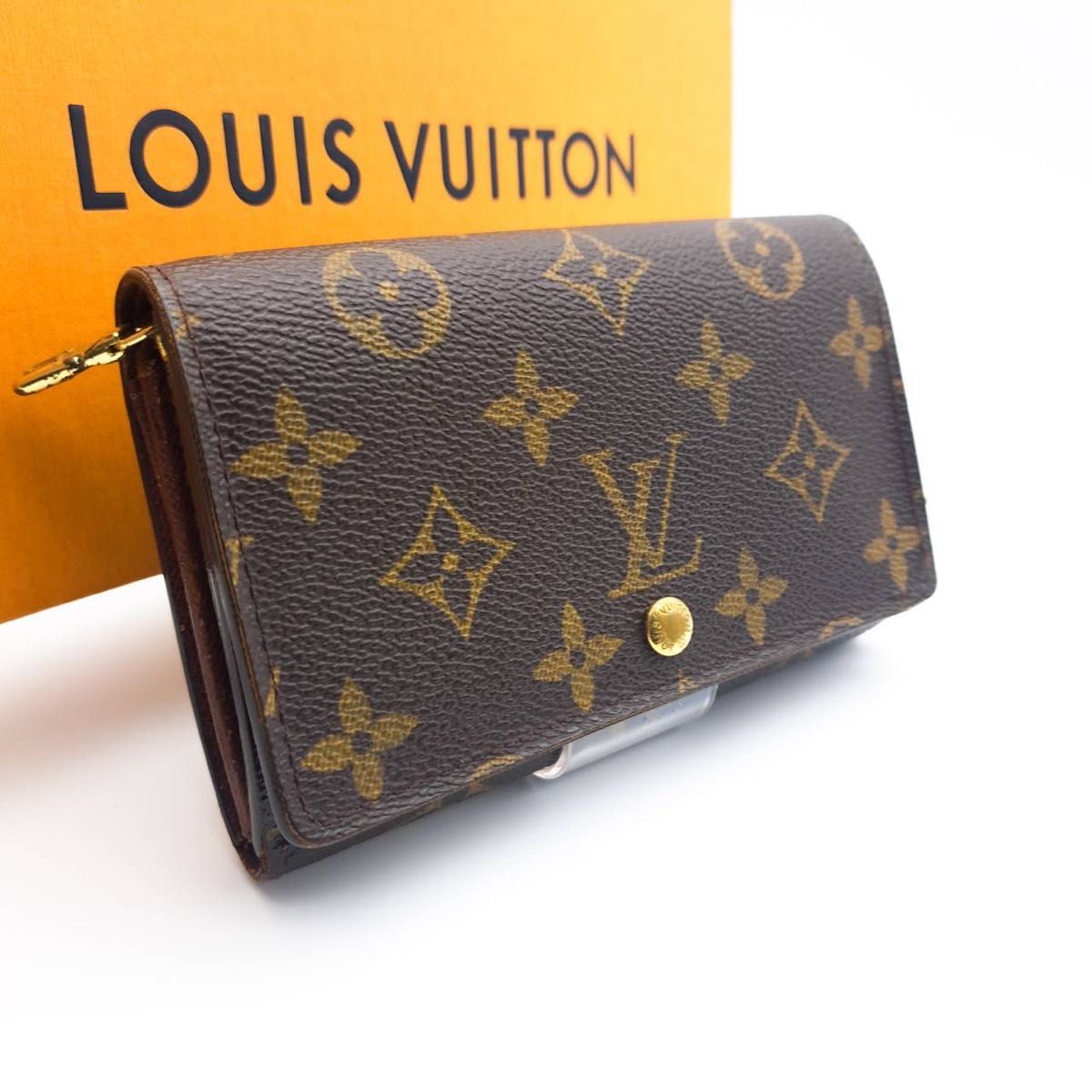 LOUIS VUITTON最高級美品モノグラムポルトモネ トレゾール L字ファスナー財布 二つ折り財布 ルイヴィトン