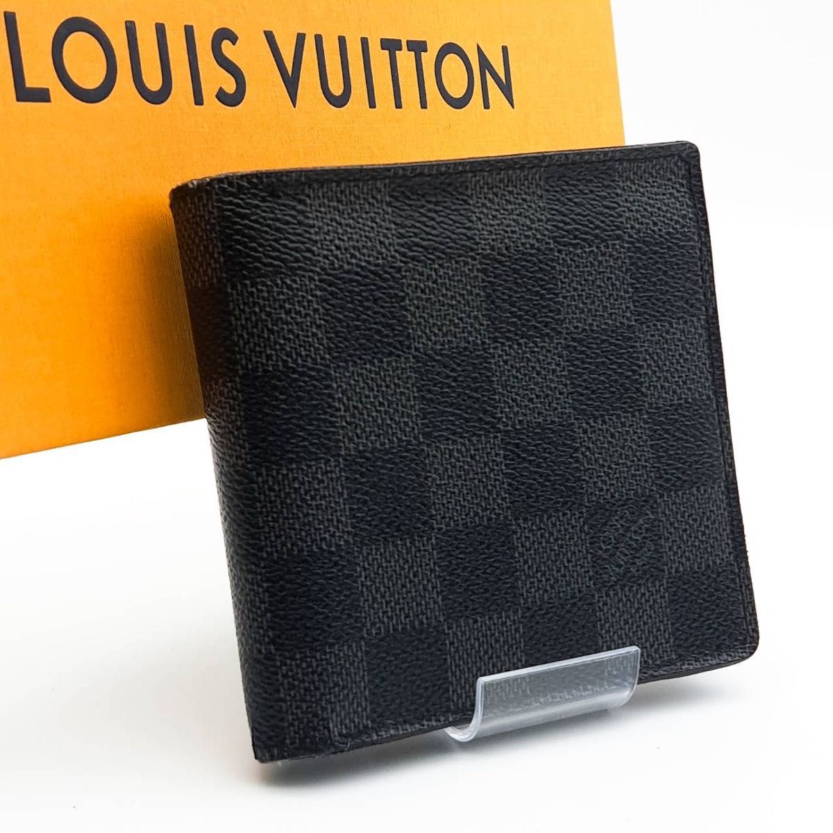 LOUIS VUITTON最高級美品 ダミエグラフィット ポルトフォイユ マルコ 二つ折り財布 札入れ ルイヴィトン ダミエ