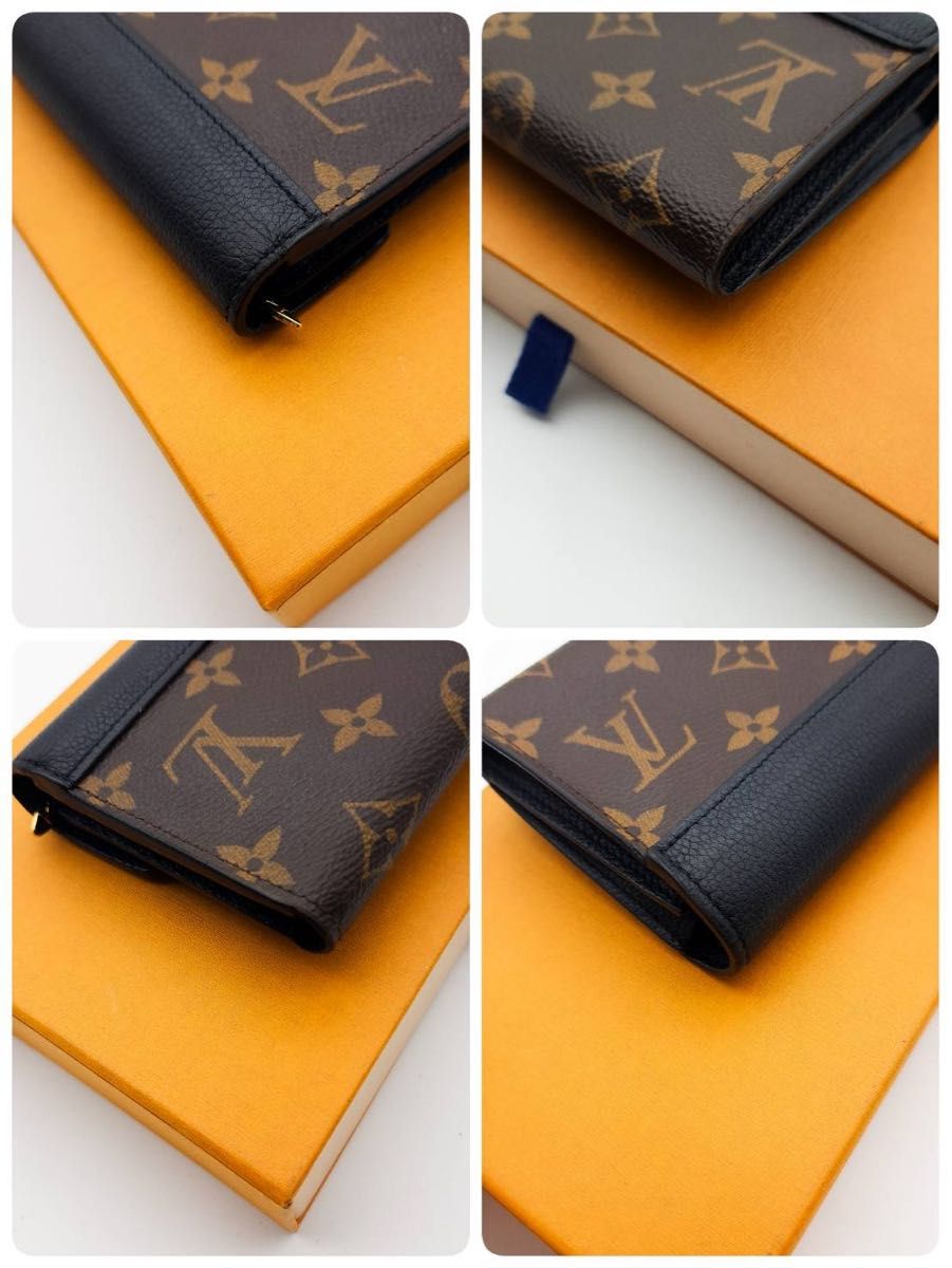 LOUIS VUITTON最高級美品 モノグラム ポルトフォイユパラス コンパクト ルイヴィトンコンパクト財布 ウォレットブラック