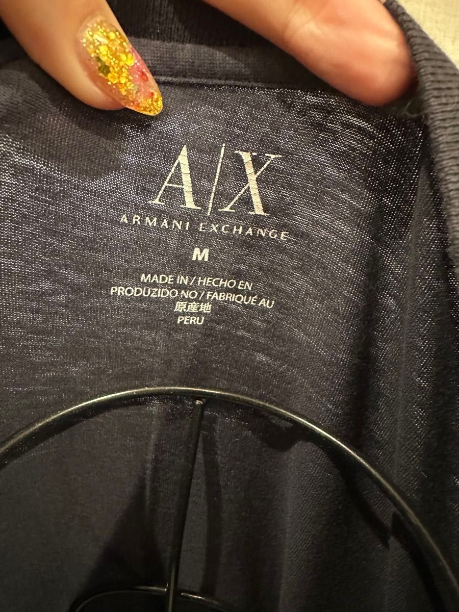 Tシャツ 半袖 ロゴ　アルマーニ　ARMANI Mサイズ　メンズ　ロゴ入り　