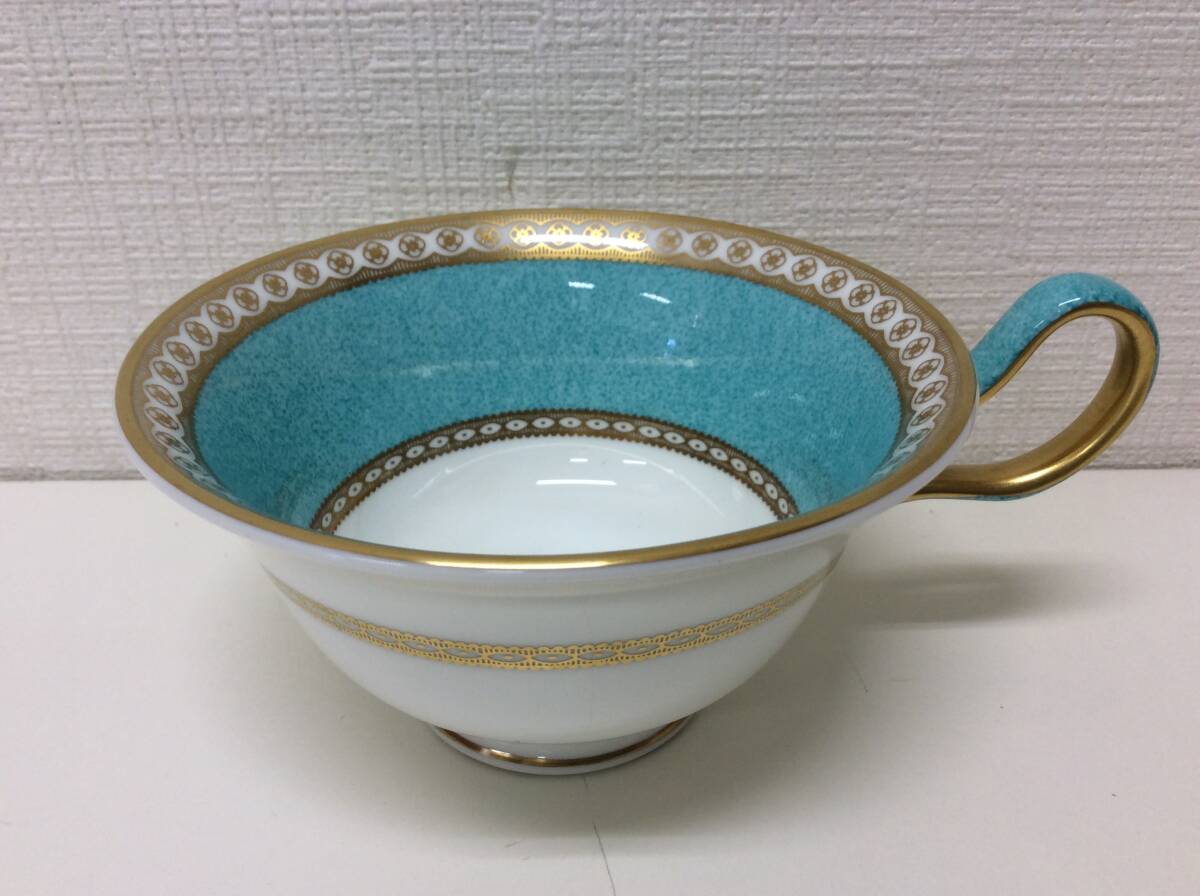 ■5795　WEDGWOOD ウェッジウッド ユーランダー ターコイズ カップ ソーサー 食器 洋食器 長期保管品_画像6