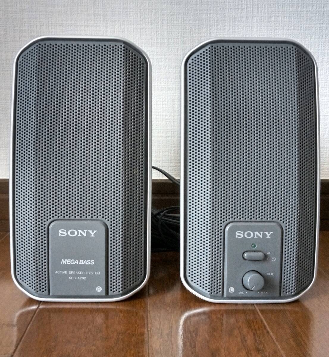 SONY ソニー SRS-A202 アクティブスピーカーシステム メガバス パソコンやポータブルオーディオに _画像2