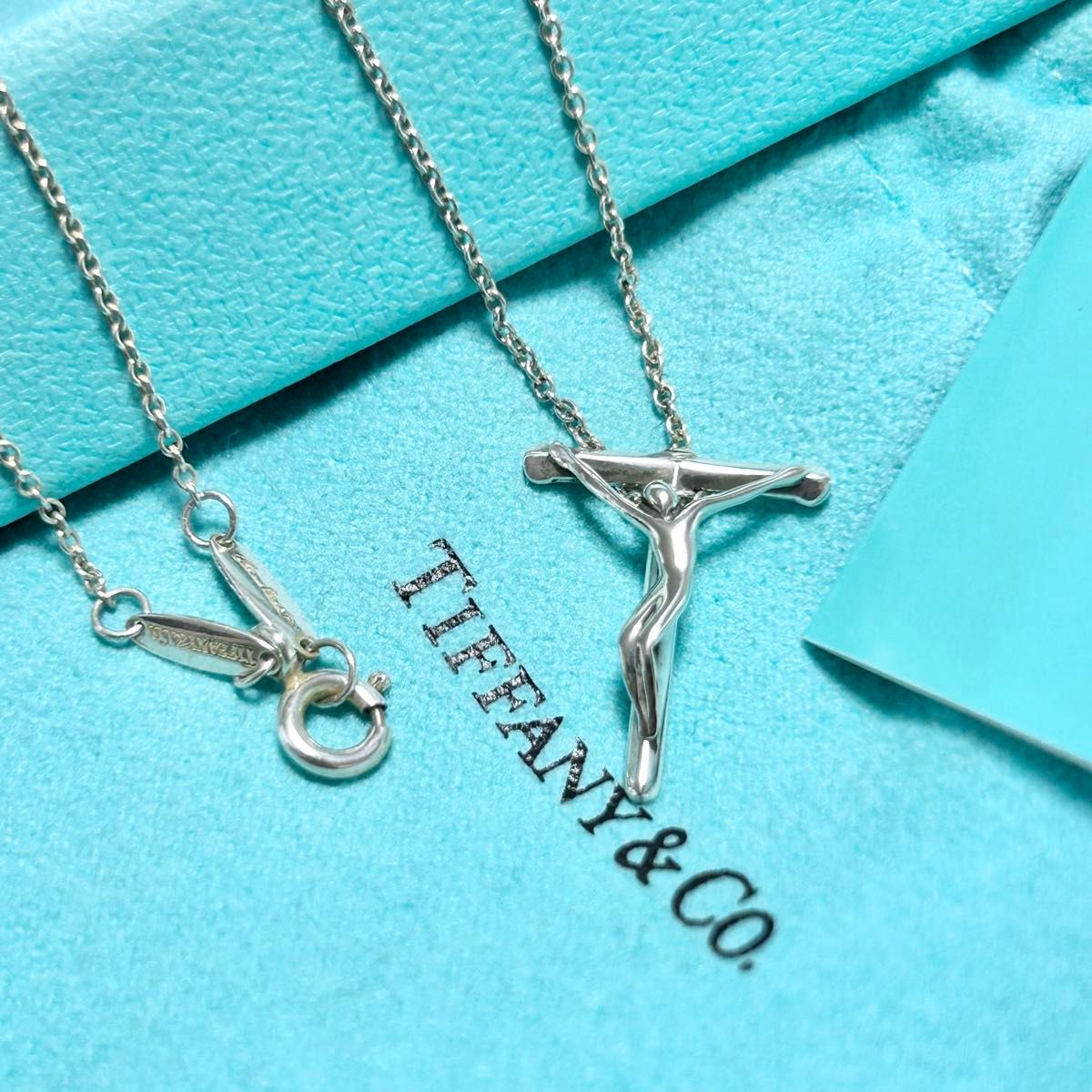 ティファニー　キリスト　ロザリオ　ネックレス　ペンダント　Tiffany クロス　十字架　シルバー　美品