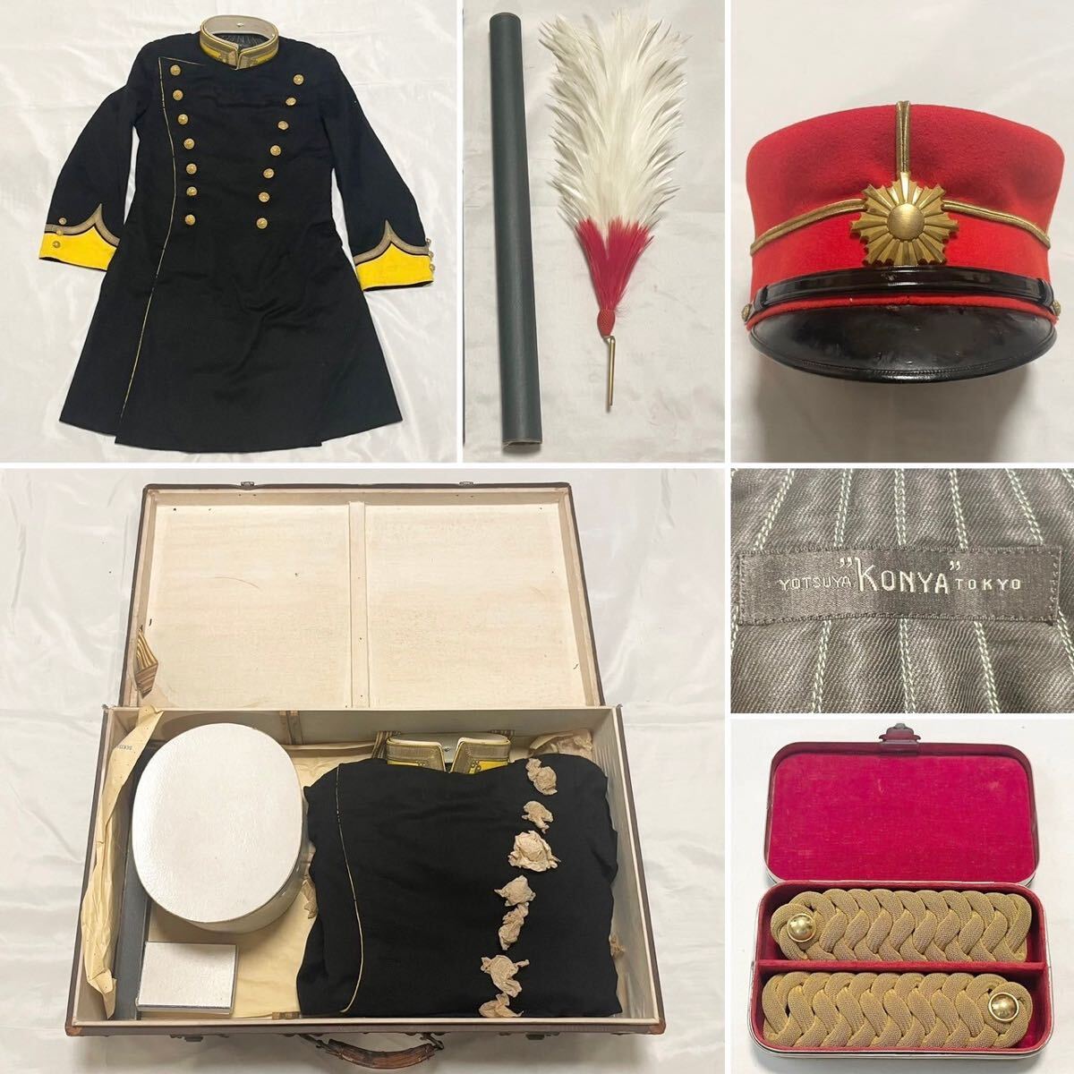  large . clothes .... close .. trunk attaching military army equipment antique goods regular shoulder boards regular cap front . beautiful goods military uniform old Japan army battle sward Japanese sword sword . sword 