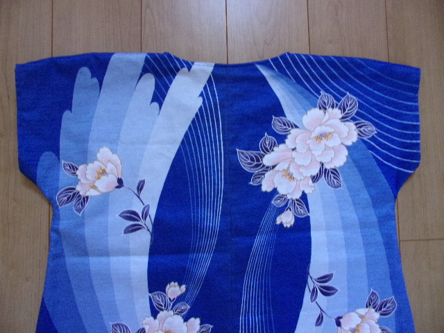  новый товар * женщина одежда / японская одежда / кимоно переделка / ручная работа / юката ткань из / хлопок / лучший / Home одежда -/ внутренний / блуза / туника / цветочный принт * роза рисунок *L~XL