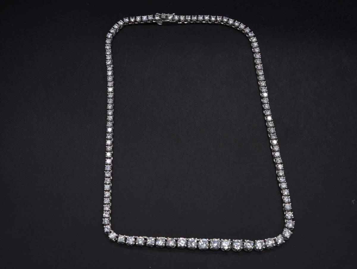 [263] Cubic Zirconia cz tennis necklace accessory length approximately 42cm TIA