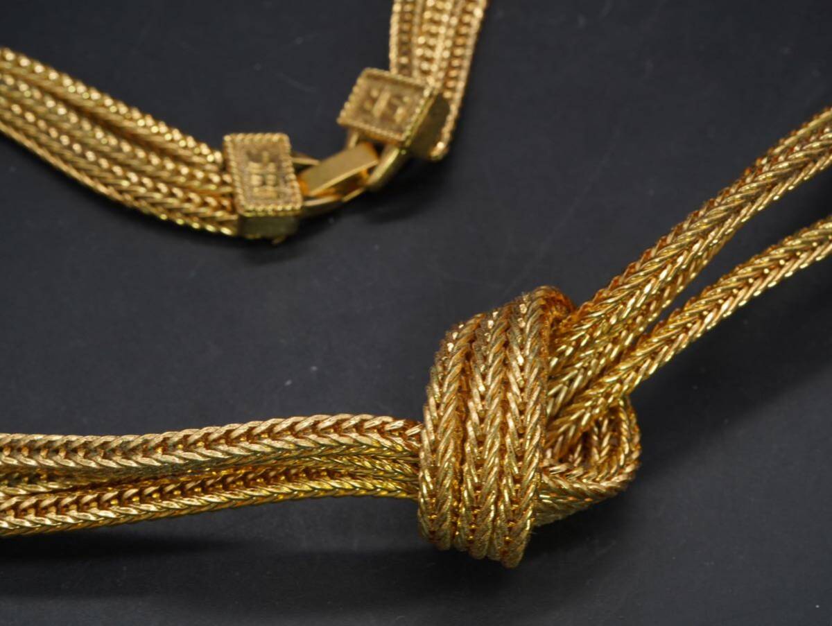 [721]SONIA RYKIEL Sonia Rykiel Gold color necklace accessory length approximately 42cm TIA