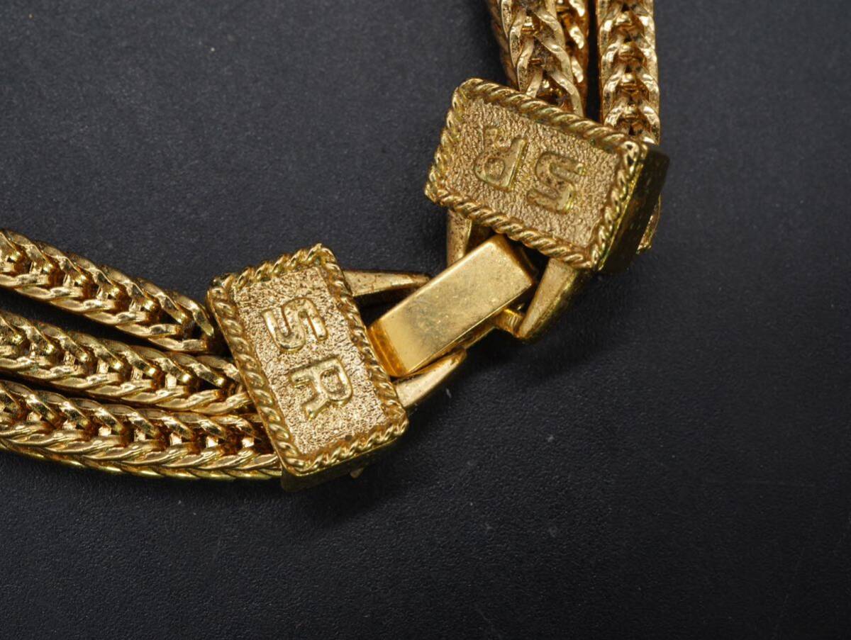 [721]SONIA RYKIEL Sonia Rykiel Gold color necklace accessory length approximately 42cm TIA