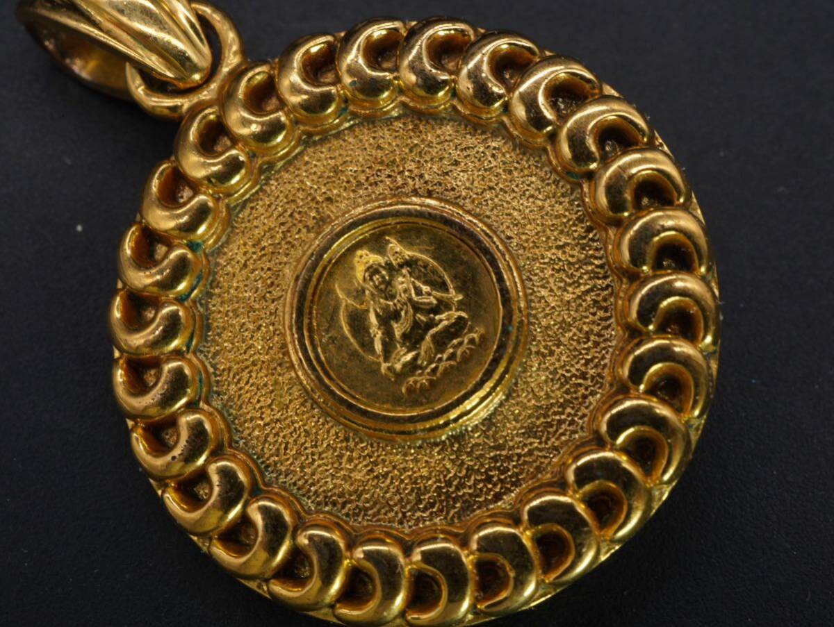 [718]24 gold coin .book@. torii pendant top necklace top diamond attaching TIA