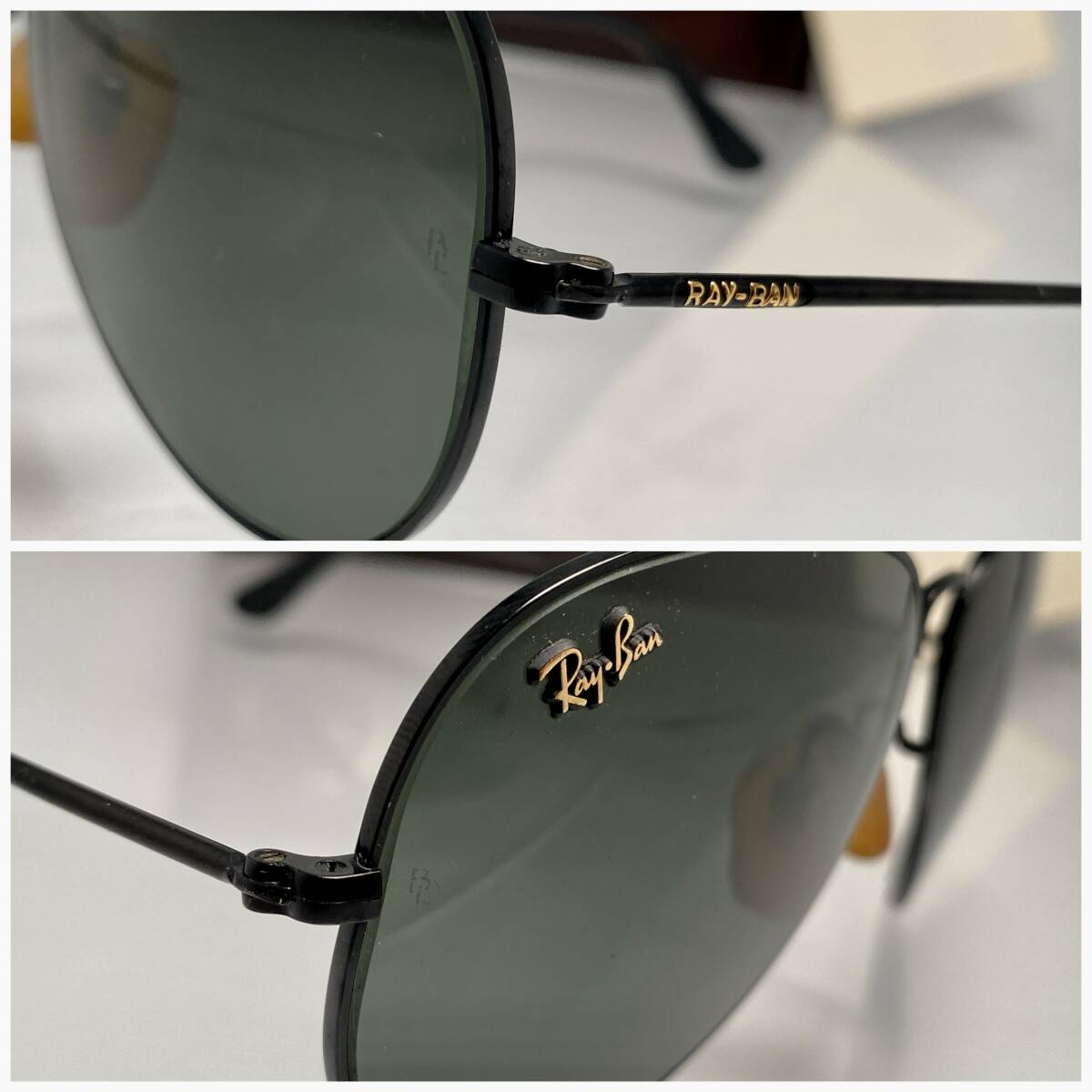  с футляром *B&L RAY-BANboshu ром RayBan MASTER PIECE master-piece METAL1 metal чёрный черный /G-15 цельный Logo VINTAGE солнцезащитные очки USA производства 