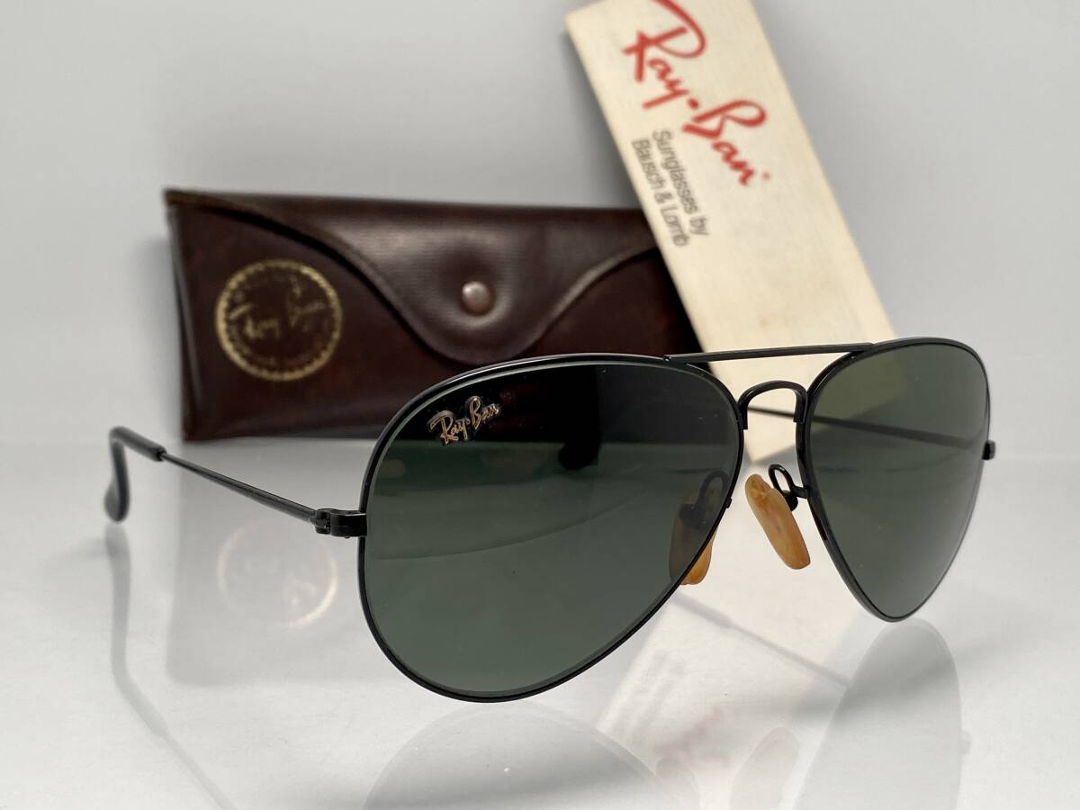  с футляром *B&L RAY-BANboshu ром RayBan MASTER PIECE master-piece METAL1 metal чёрный черный /G-15 цельный Logo VINTAGE солнцезащитные очки USA производства 