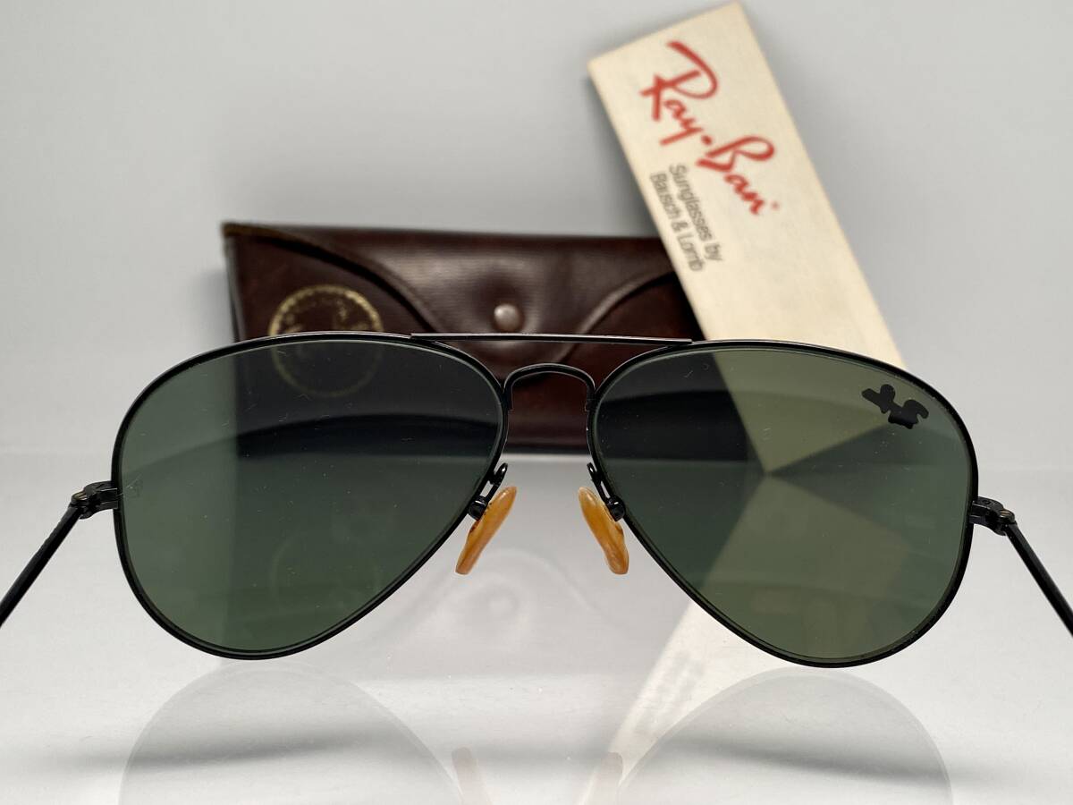  с футляром *B&L RAY-BANboshu ром RayBan MASTER PIECE master-piece METAL1 metal чёрный черный /G-15 цельный Logo VINTAGE солнцезащитные очки USA производства 