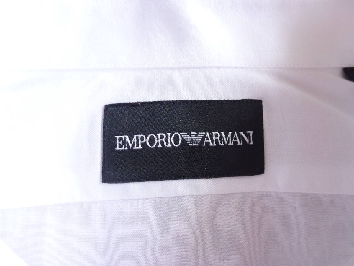 EMPORIO ARMANI エンポリオアルマーニ ドレスシャツ 長袖シャツ Yシャツ 白 XLサイズ 即決あり！_画像8