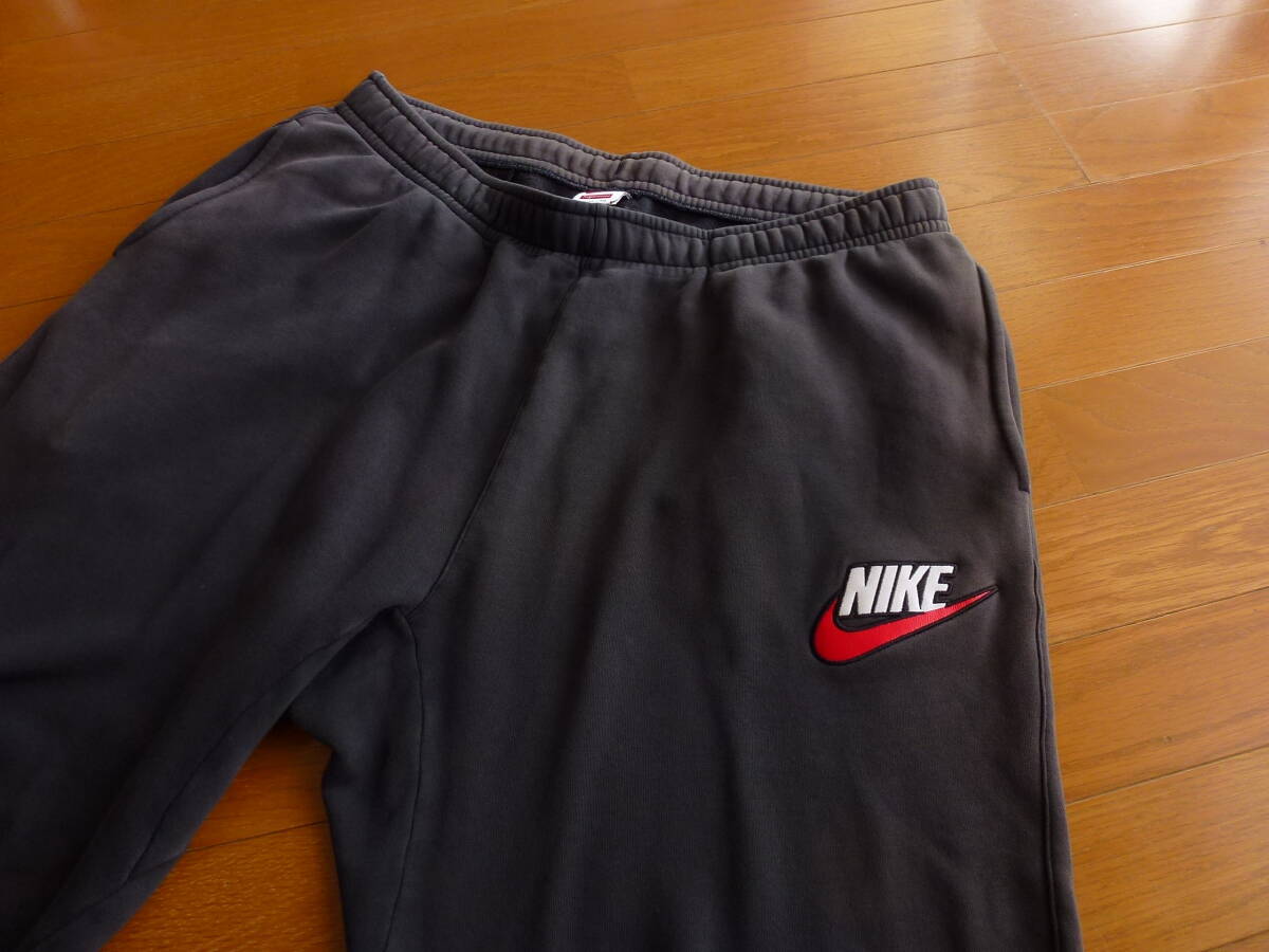 18FW Supreme シュプリーム × NIKE ナイキ スウェット パンツ スウォッシュ 黒 XL_画像4