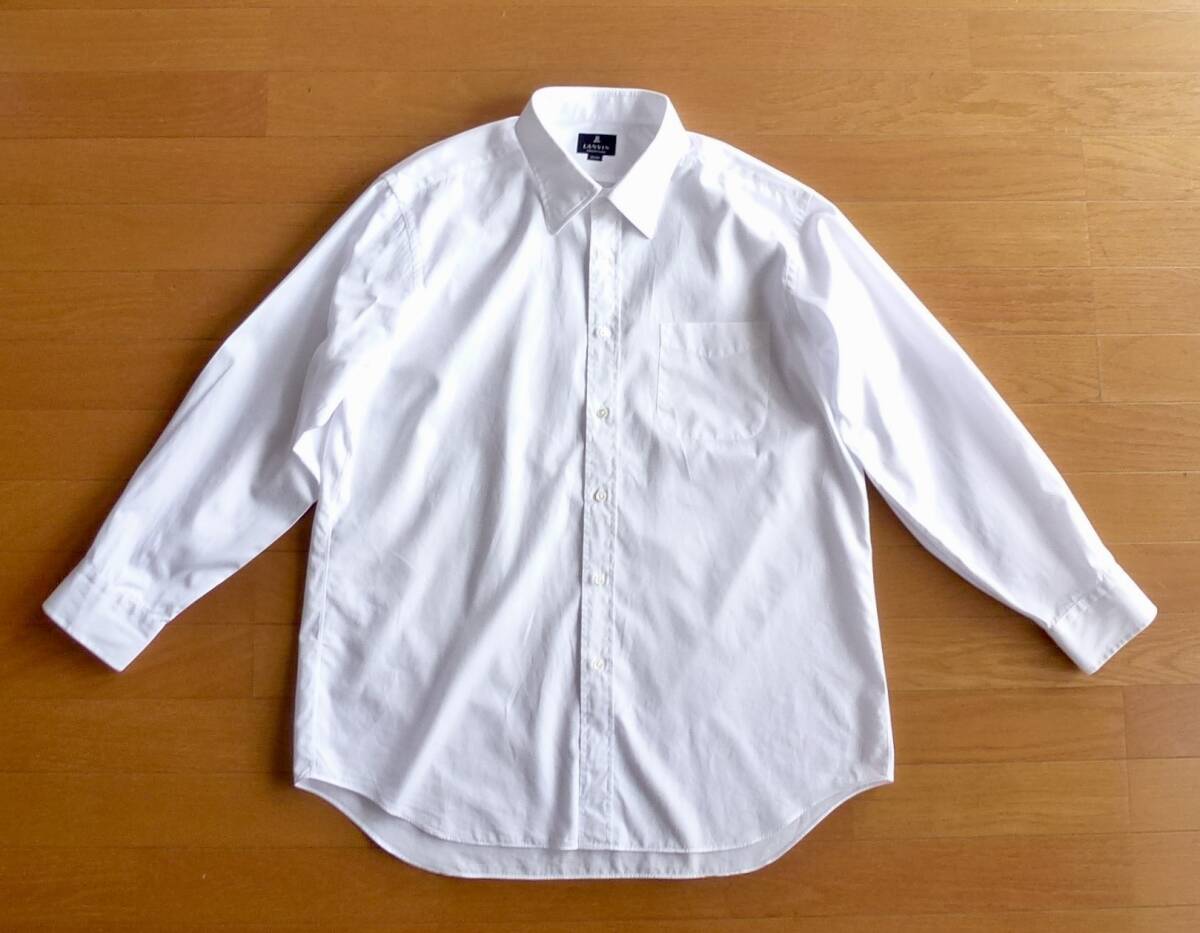 日本製 LANVIN COLLECTION ランバン コレクション 長袖シャツ Yシャツ/ドレスシャツ 白 Lサイズ相当 44-84 即決あり！_画像1