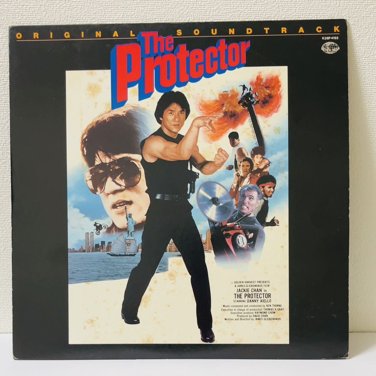 【中古LP】レア盤 1985年 国内盤 サントラ Original Soundtrack LPレコード プロテクター The Protector 映画 ジャッキー・チェン_画像1