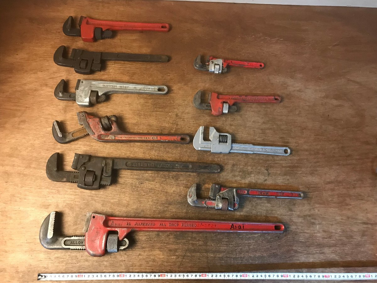 BA-680# including carriage # pipe wrench HIT Deluxe MITSUBISHI SUNKEY LOBSTER spanner ratchet tool carpenter's tool approximately 11kg*10 point together /.AT.