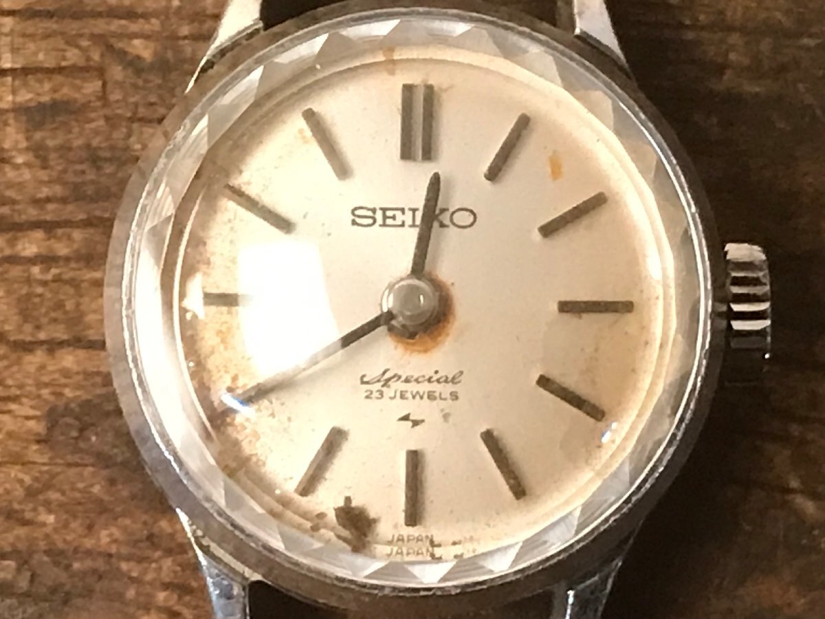 SS-3817■送料込■SEIKO Special 23JEWELS WHITE GOLD FILLED 手巻き 腕時計 時計 331876 1140-0060 アンティーク 10g●ジャンク品/くATら_画像2
