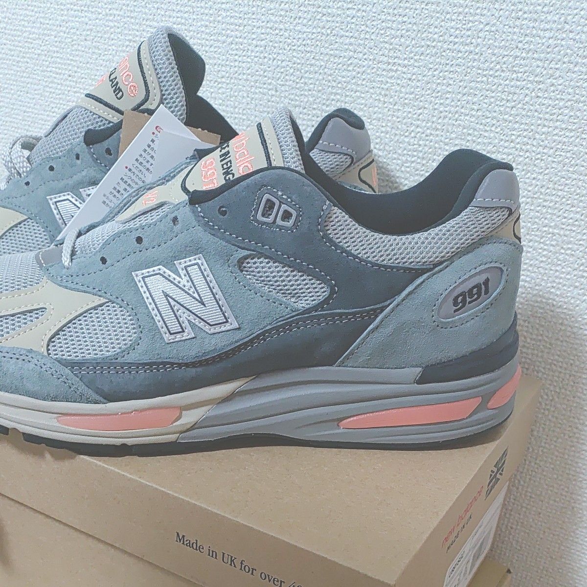 未使用　ニューバランス 991 V2 スニーカー U991 SG2 28cm ブルー　シルバー　New Balance