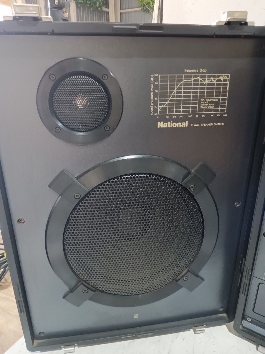 National Disco BS RX-A2 2way SPEAKER SYSTEM National radio cassette speaker set large radio-cassette present condition goods 
