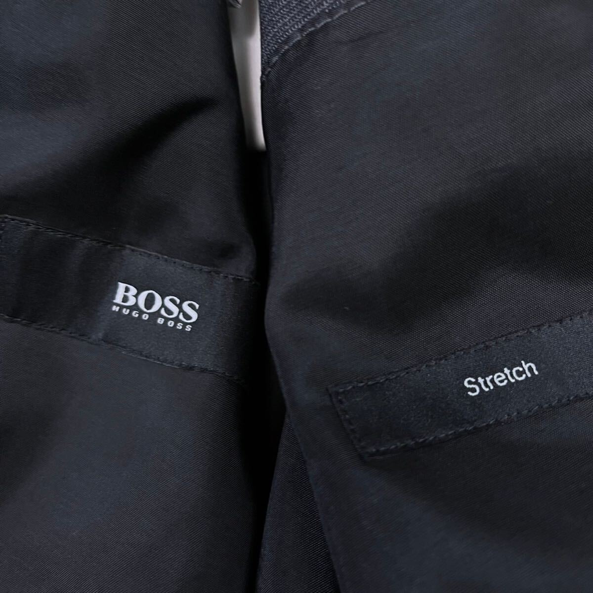  beautiful goods! Hugo Boss [ stylish one put on ]HUGO BOSS suit setup tailored jacket check gray M rank 