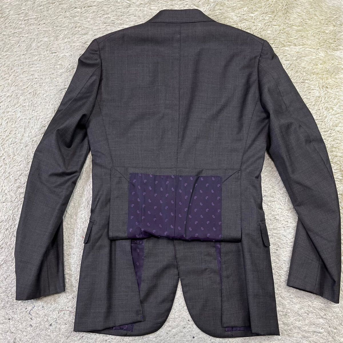  beautiful goods! Barneys New York Loro Piana [. height. 3 piece ] suit setup three-piece jacket peiz Lee check M rank 