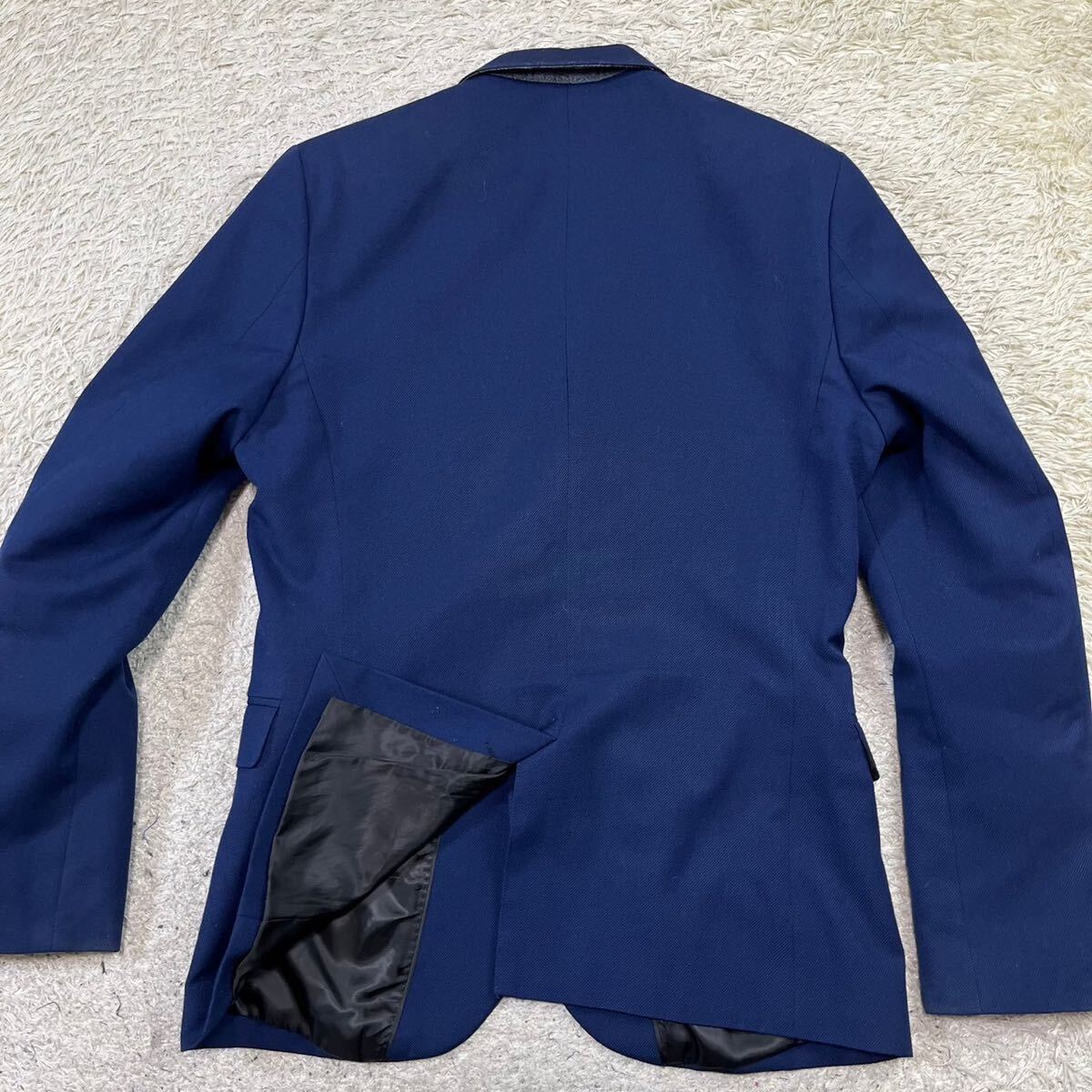 エイチアンドエム【鮮やかな色味】H&M テーラードジャケット　ブルー　青　L位_画像10