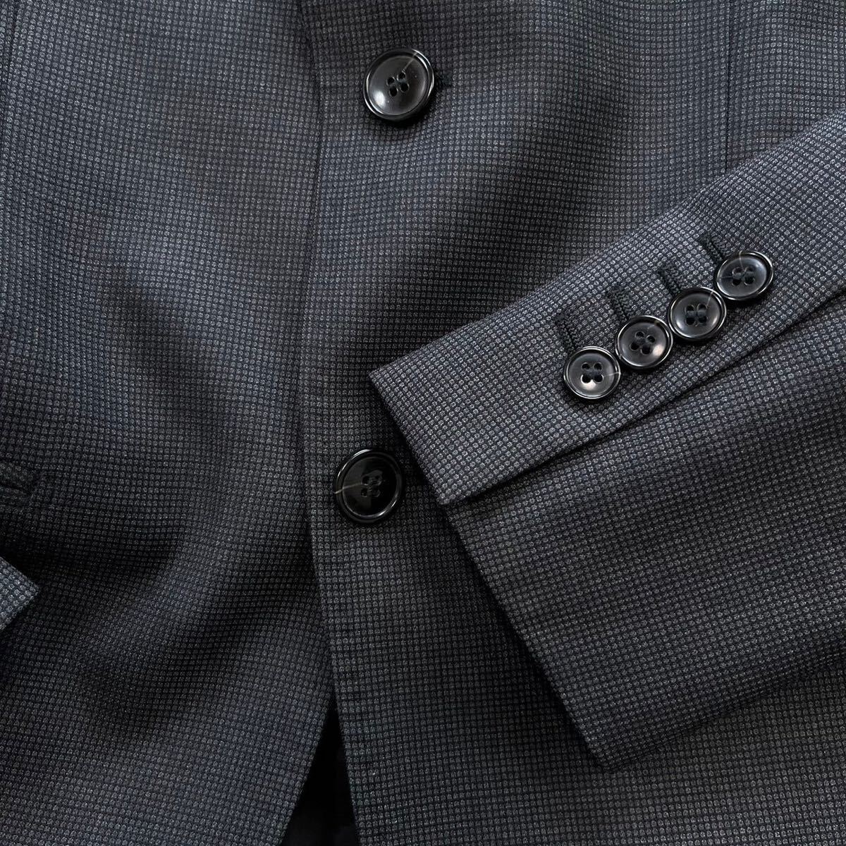  Emporio Armani [. высота. NAPOLI LINE]EMPORIO ARMANI костюм выставить tailored jacket проверка style общий рисунок серый 