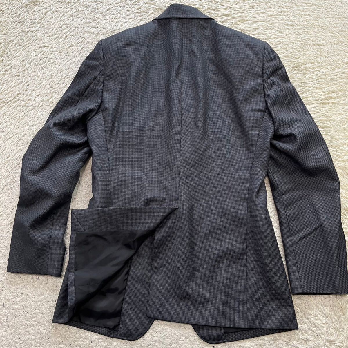  Emporio Armani [. высота. NAPOLI LINE]EMPORIO ARMANI костюм выставить tailored jacket проверка style общий рисунок серый 