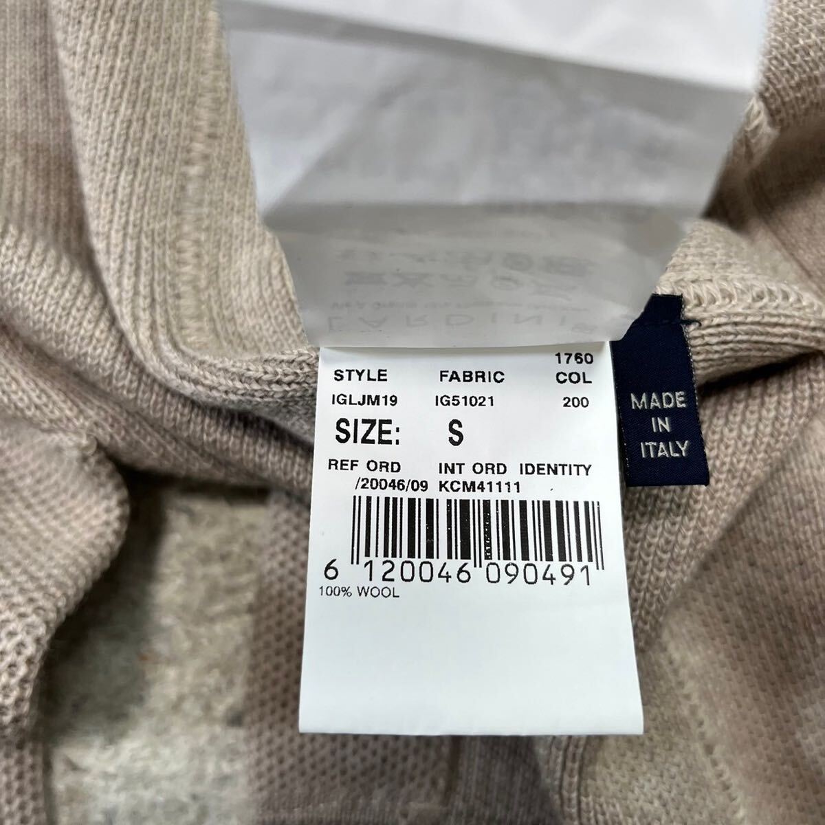 [ unused ] Lardini LARDINI tailored jacket cardigan knitted deer. . stretch beige tag attaching 