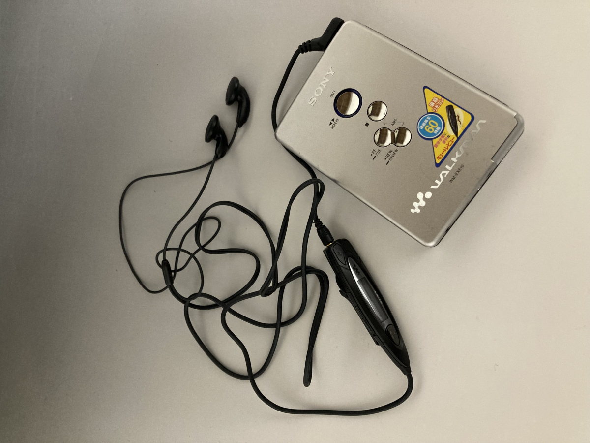 SONY Sony WALKMAN Walkman WM-EX610 cassette player remote control earphone attaching silver 