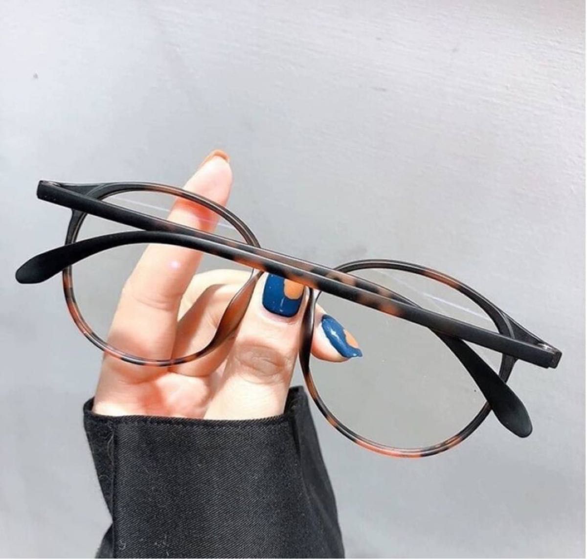 近視メガネ  度付き 近視 おしゃれ  ボストン 丸眼鏡 レオパード －2.5