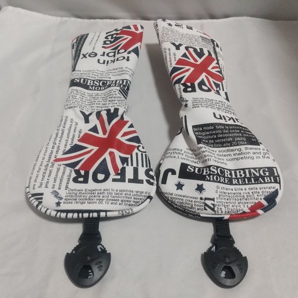 お買い得品 ゴルフ ユーティリティーUT用ヘッドカバー イギリス国旗 2本セット_画像1