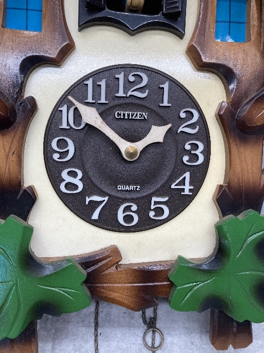 U2bCITIZEN シチズン クォーツ時計 鳩時計 4MJ224-B 壁掛け時計 ハト時計 希少品 動作品の画像3