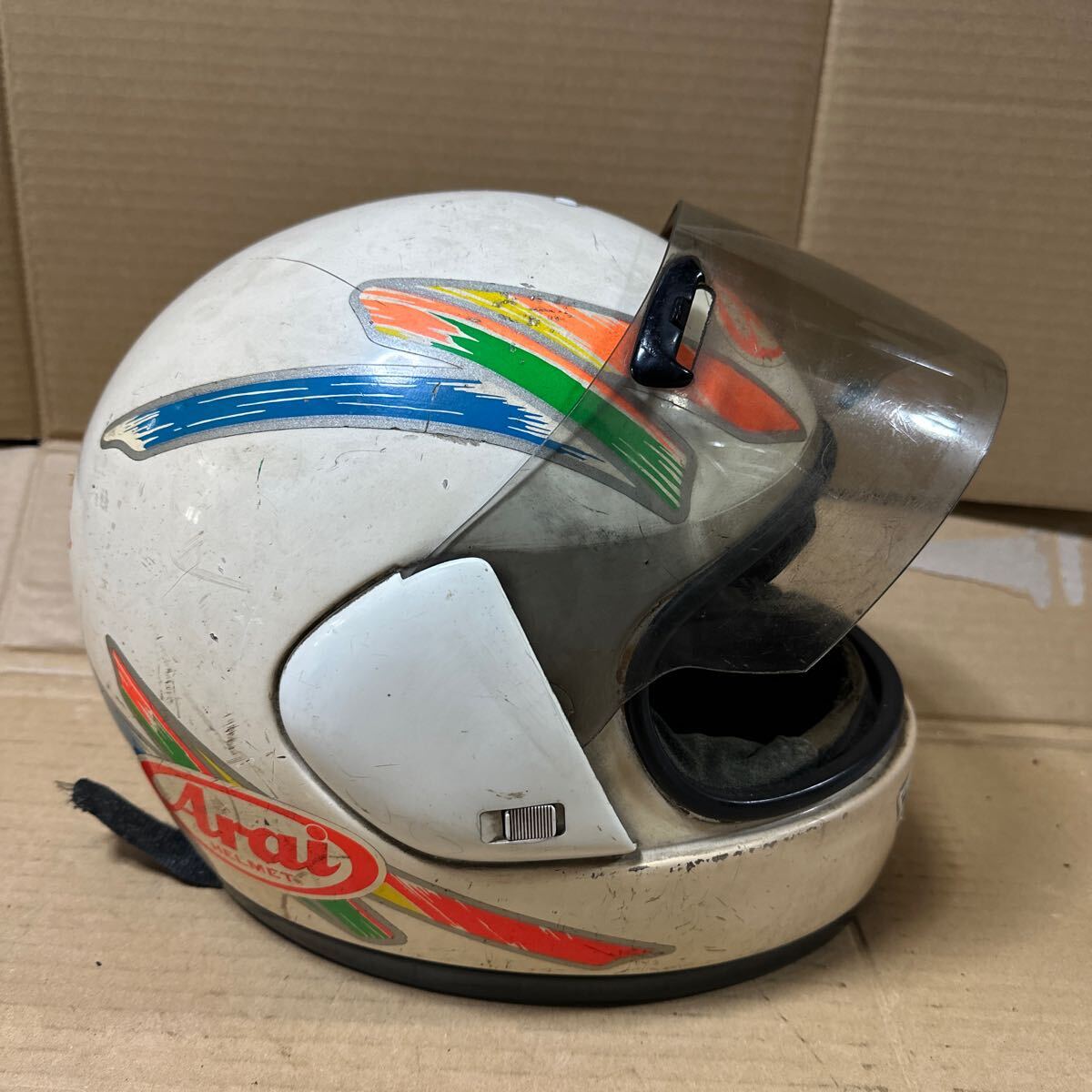 あ-7201）Arai アライ ヘルメット 57-58cm 中古現状ジャック品_画像4