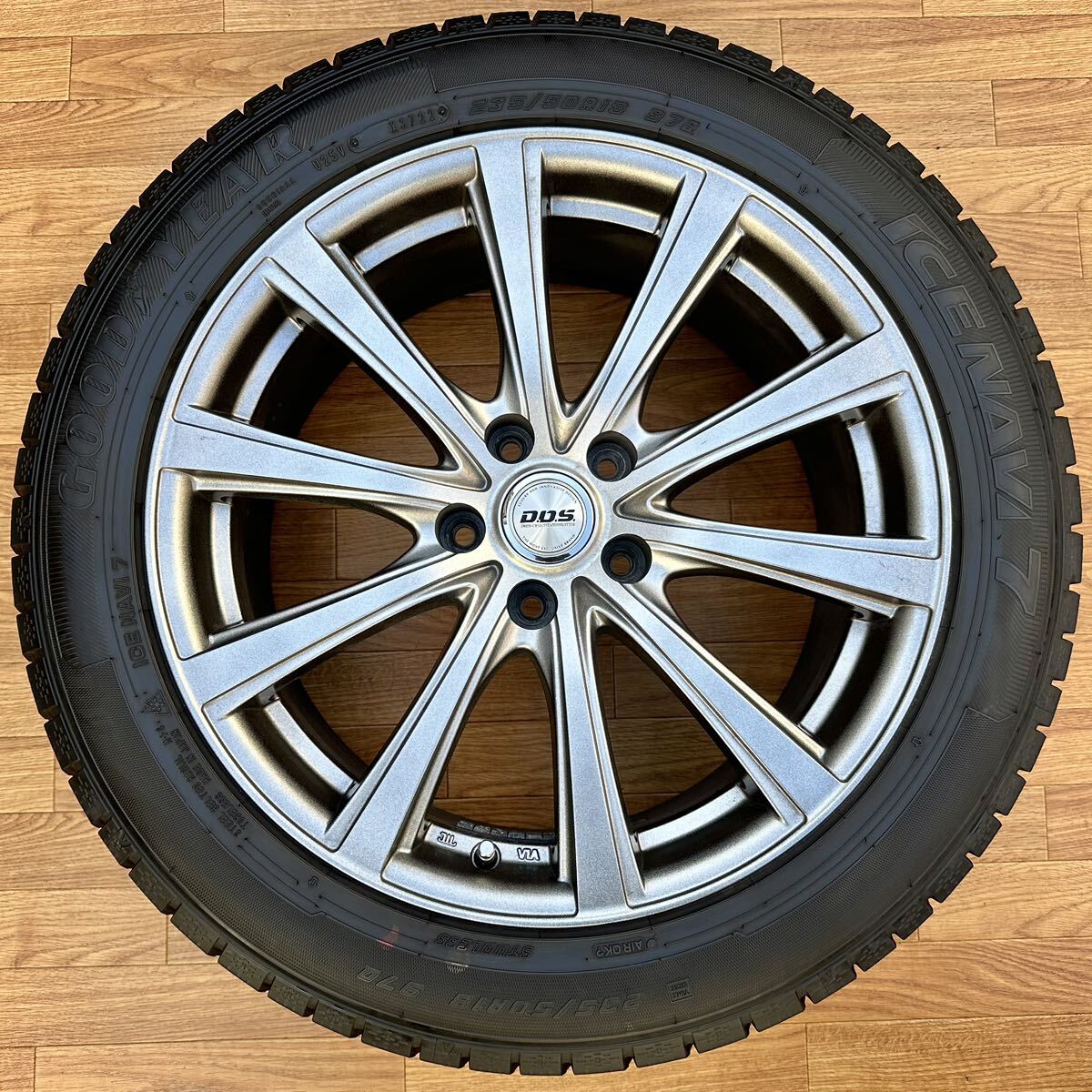 D.O.S 18インチ アルミホイール＆GOODYEAR 235/50R18 4本セット★アルファード ヴェルファイア エスティマ エルグランド CR-V ヴェゼル_画像7