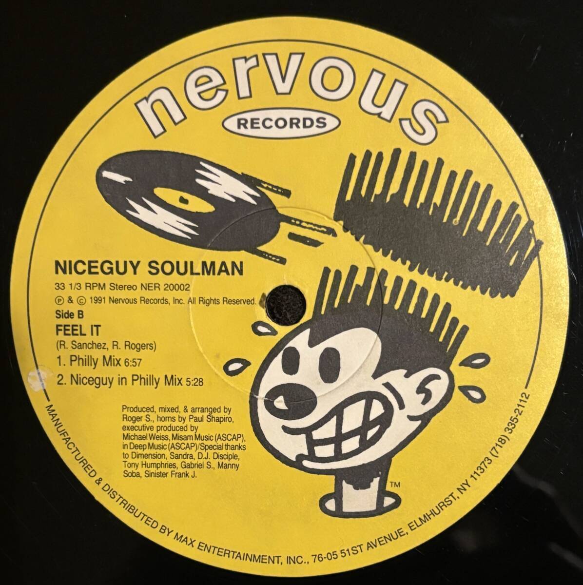 Niceguy Soulman(Roger Sanchez) - Feel It (nervous) 90sハウス　nervous_画像1
