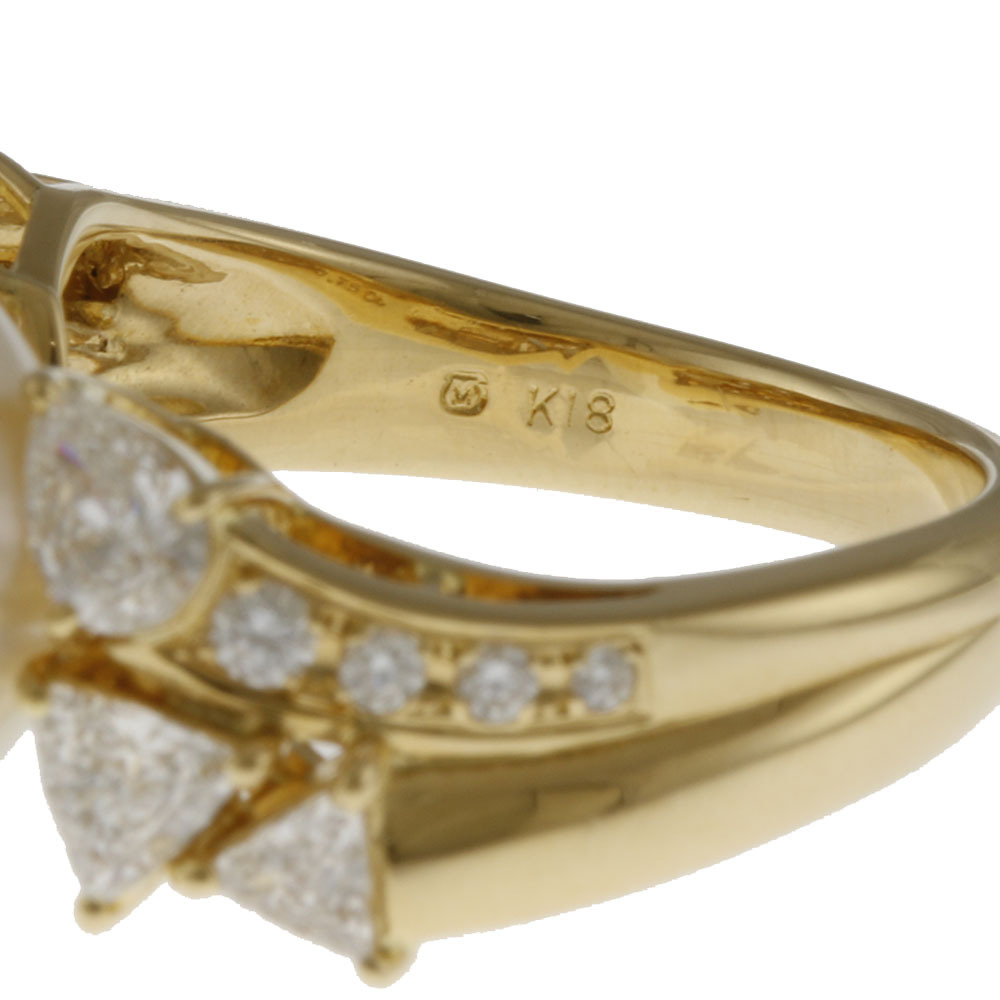  Mikimoto MIKIMOT уплотнительное кольцо кольцо 8 номер 18 золотой K18 Gold жемчуг женский б/у прекрасный товар предел снижение цены праздник 10-OF