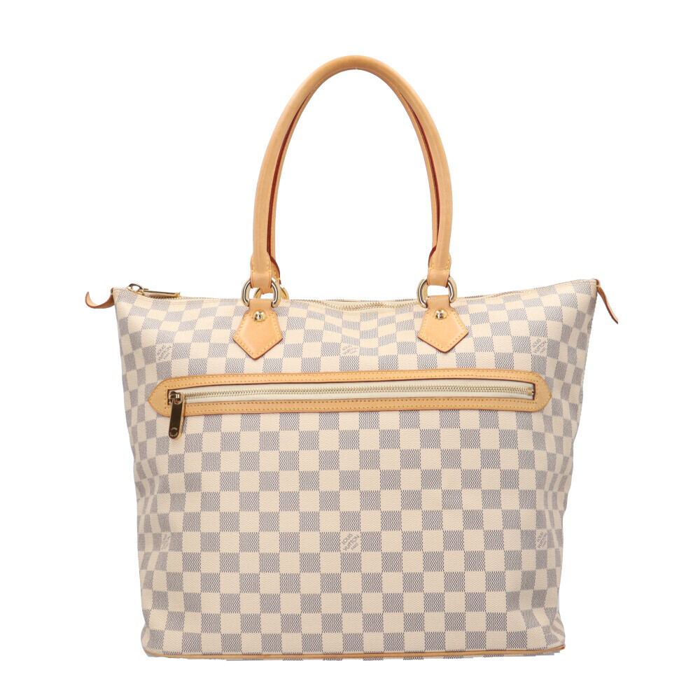  Louis Vuitton sareyaGM Damier azur tote bag Damier azur canvas M51184 white unisex LOUIS VUITTON used 