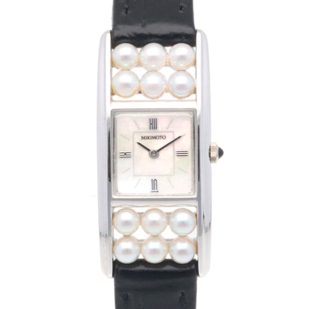 ミキモト 腕時計 時計 シルバー クオーツ レディース 1年保証 MIKIMOTO 中古_画像1