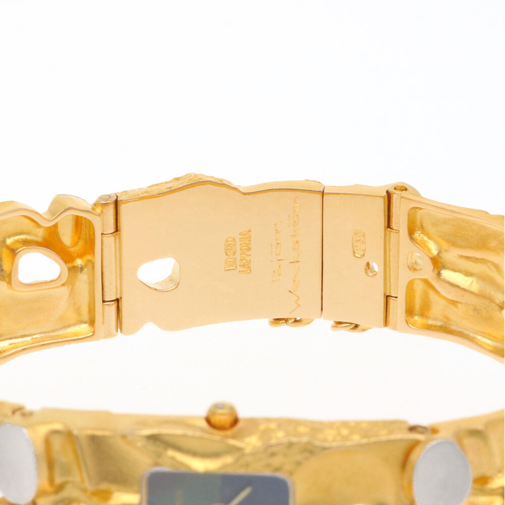 ラポーニア 腕時計 時計 18金 K18イエローゴールド クオーツ レディース 1年保証 LAPPONIA 中古_画像9