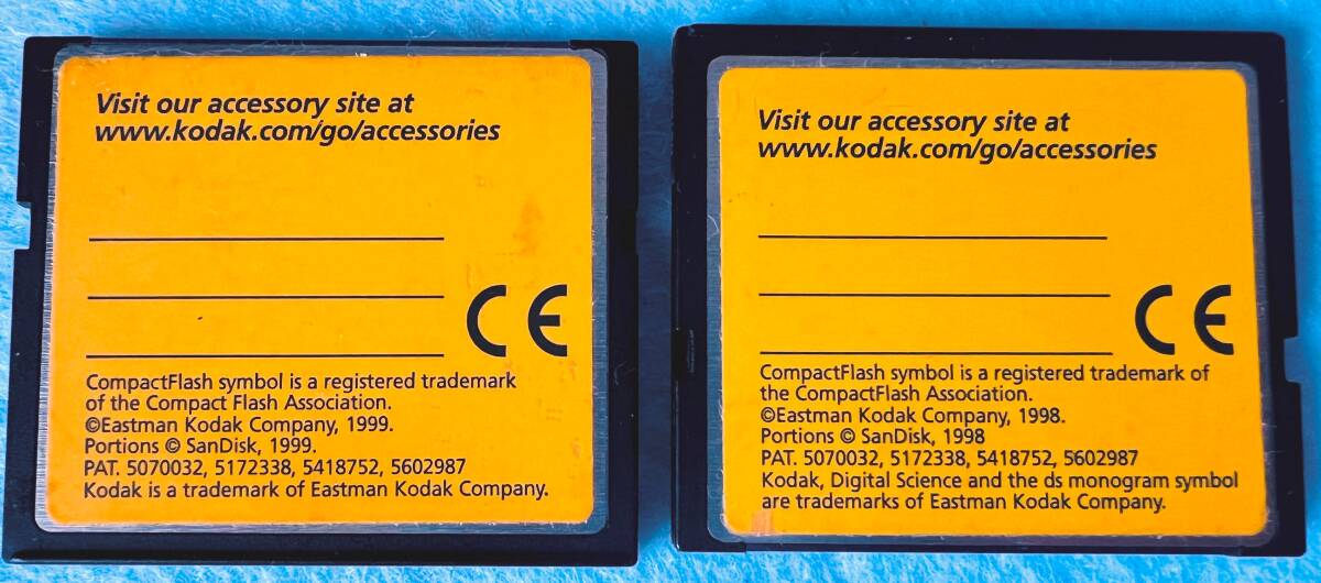 [ Junk ] Kodak PictureCard( CompactFlash ) 8MB.20MB set 