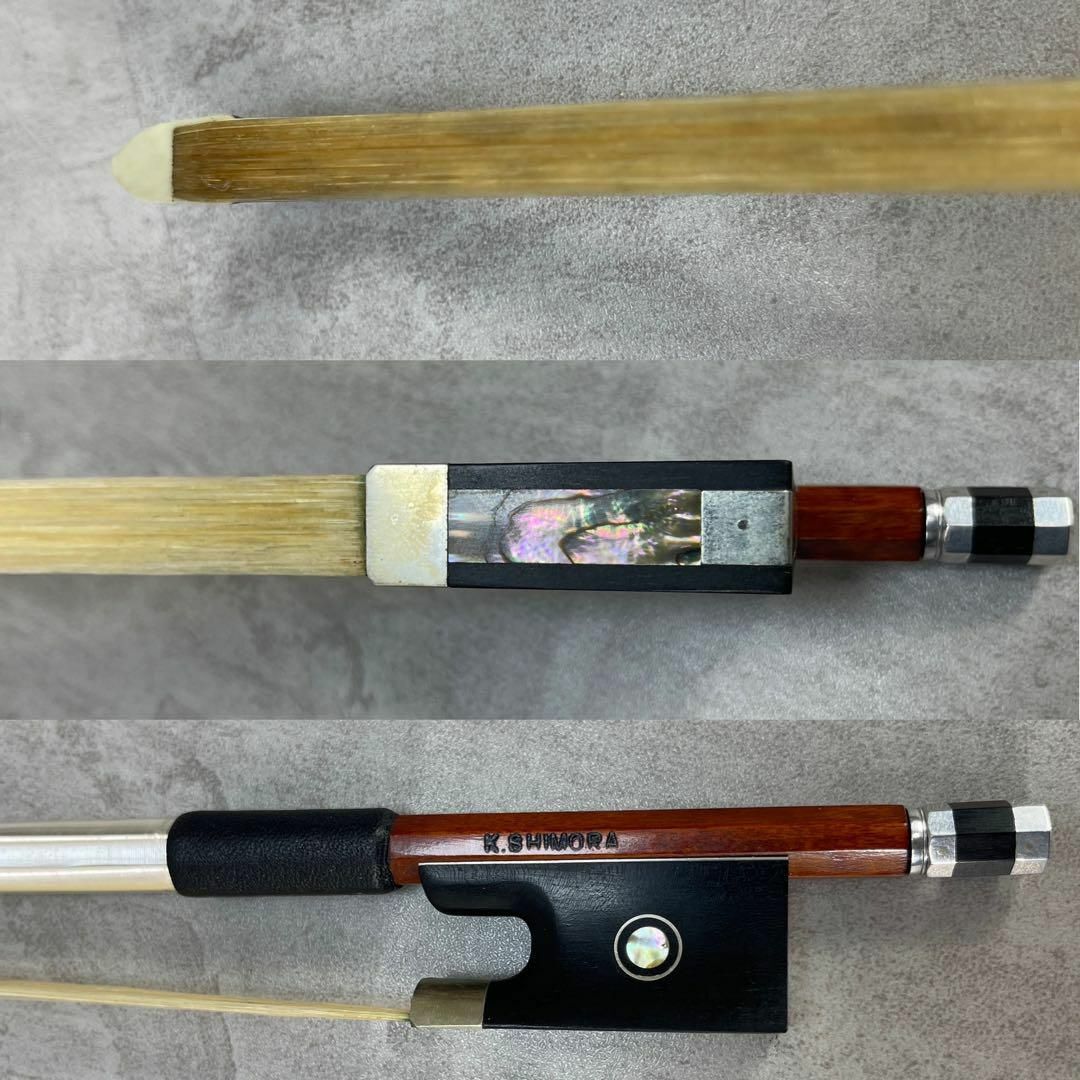 K.SHIMORA　シモーラ　バイオリン弓　4/4　フルサイズ対応　ドイツ BOW ボウ 弓 貝装飾 バイオリン ヴァイオリン 弦楽器_画像10