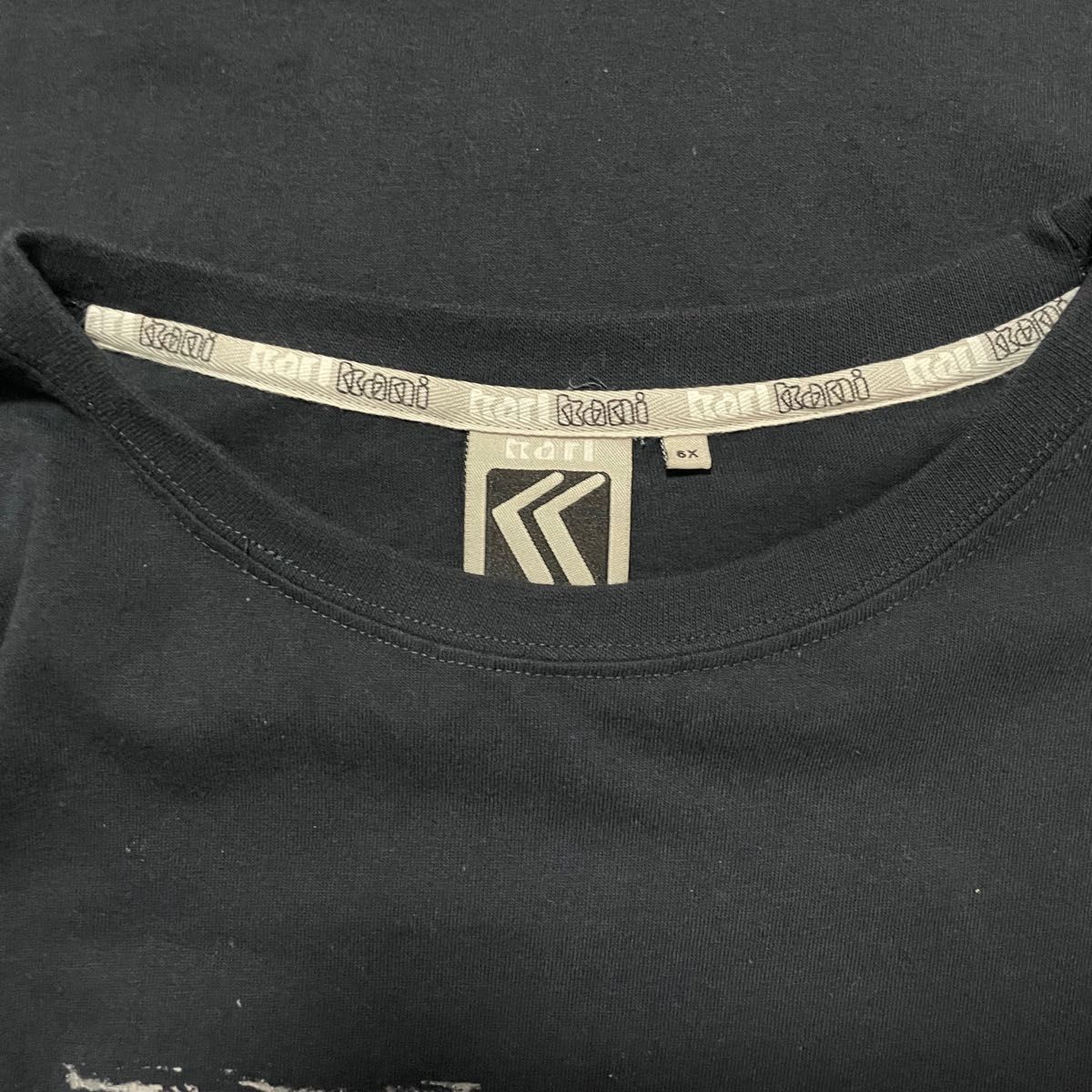 Karl Kani  Tシャツ ブラック 6X  シャツ 黒 半袖 希少品　チカーノファッション