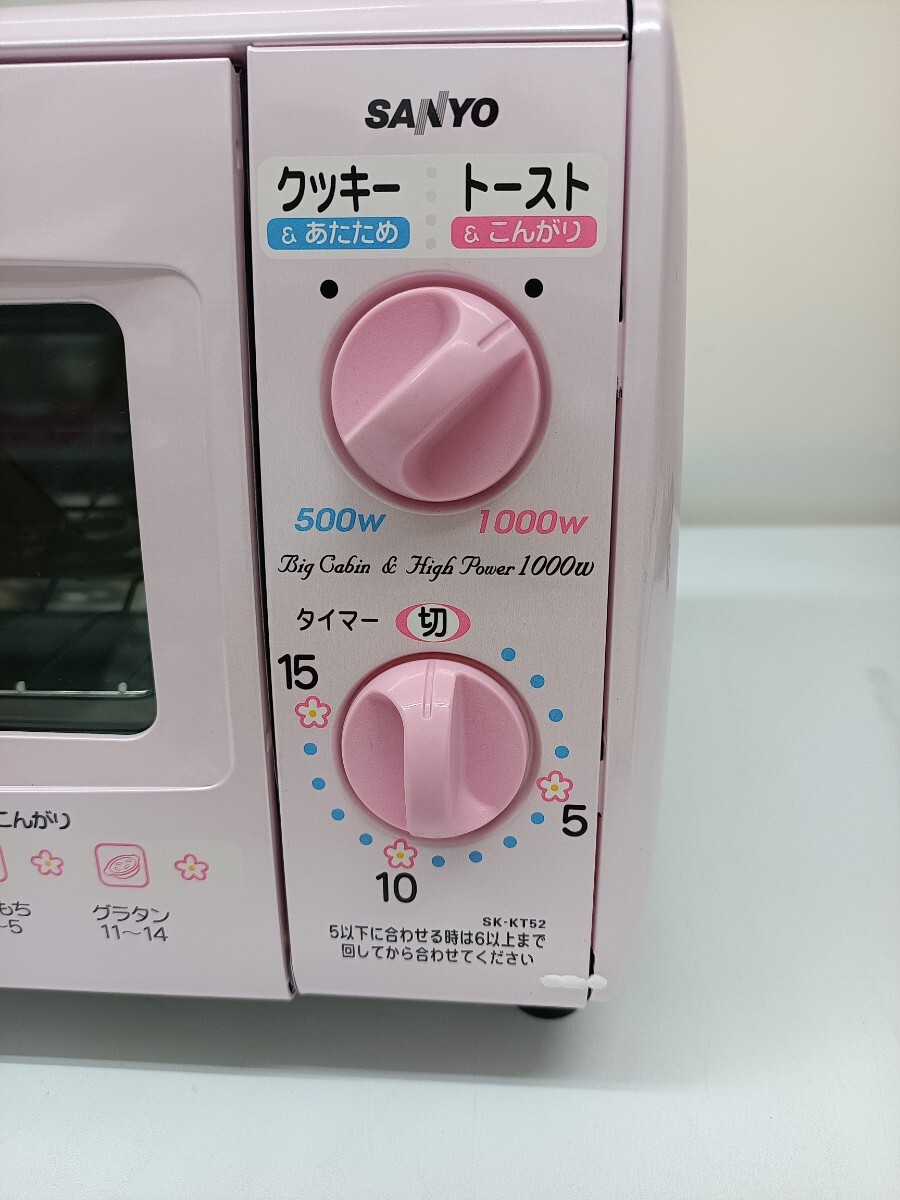 未使用 希少 レア 当時物 ハローキティ オーブントースター SANYO サンヨー SK-KT52P 99年製 ピンク サンリオ クッキー型の画像3