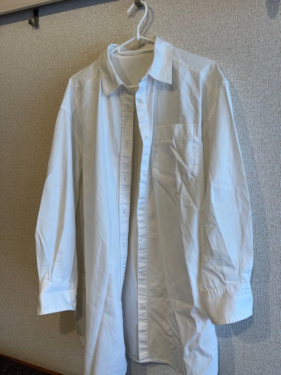 GUジーユー/オーバーサイズシャツ　白サイズL